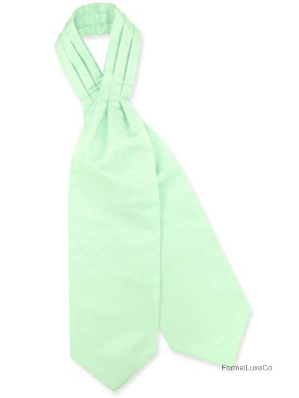 Men's Solid Silk-Feel Polyester Ascot Cravat Necktie 53 Inches Victorian Style